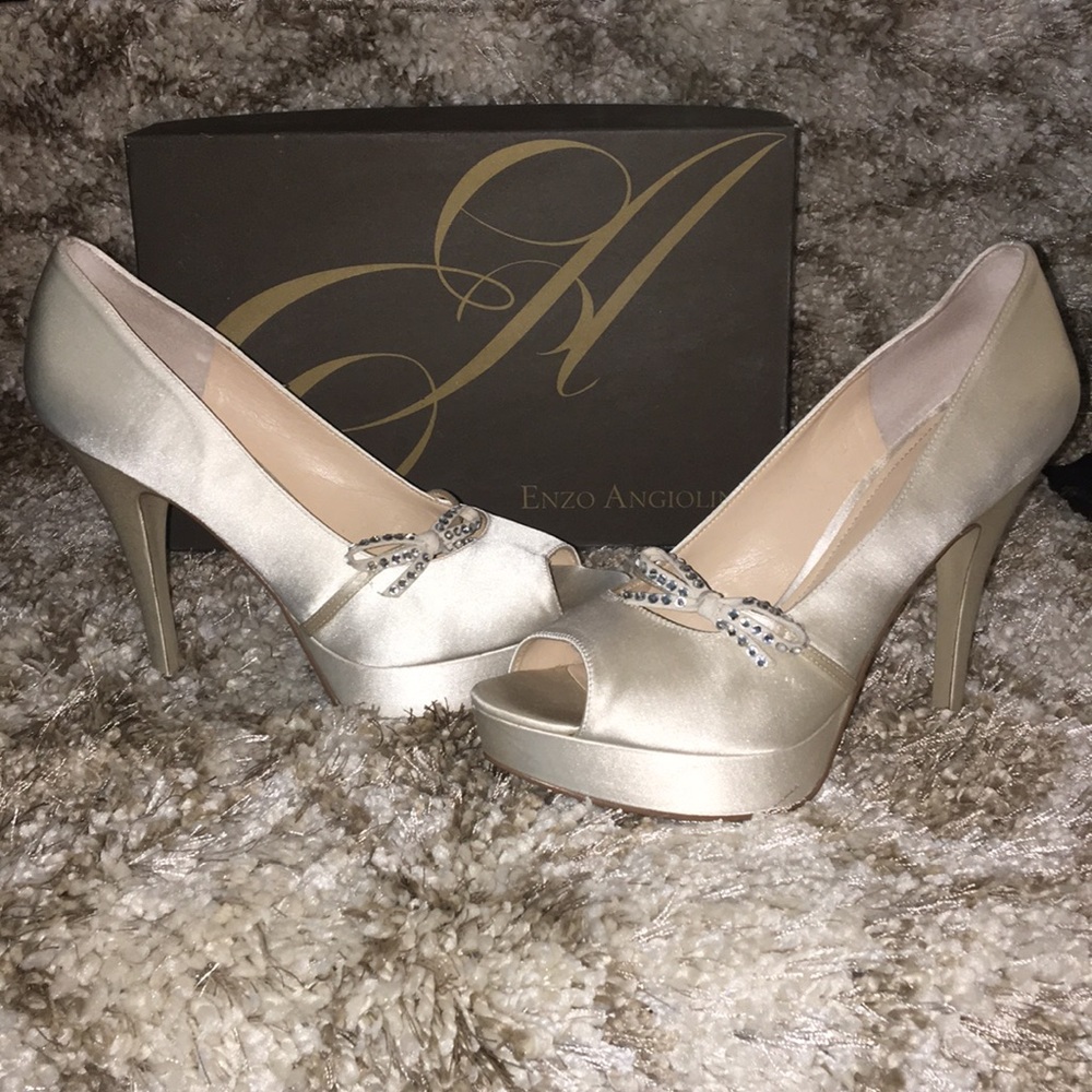 Enzo Angiolini Peeptoe Studded Heels